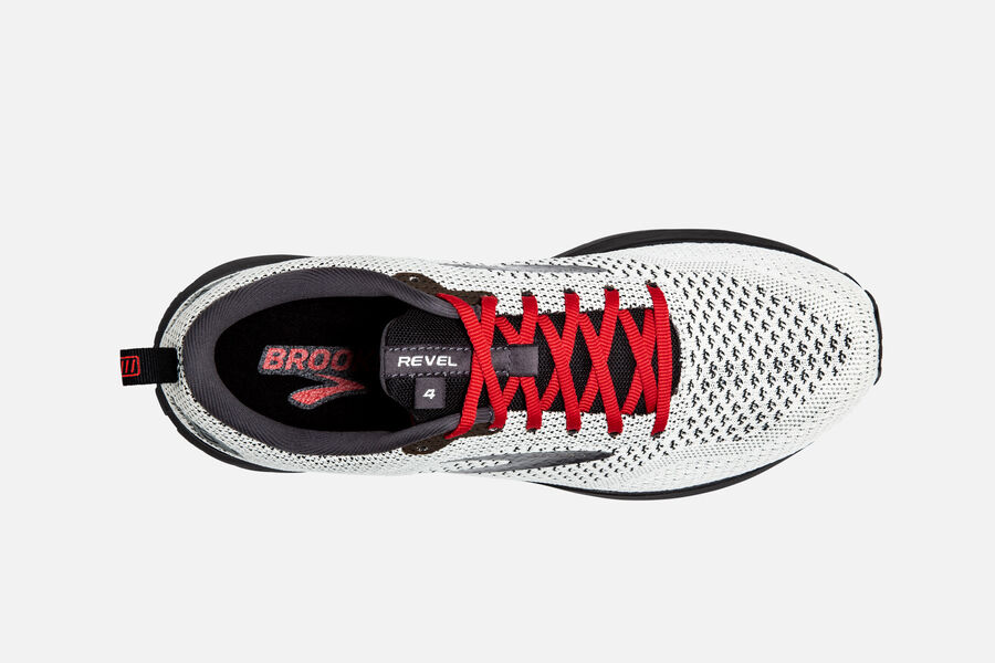 Brooks Revel 4 Road Loopschoenen Heren - Wit/Zwart/Rood - 341068OEG